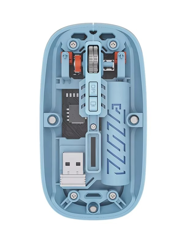 Transparent Wireless Dual-mode 2.4G Mouse with USB