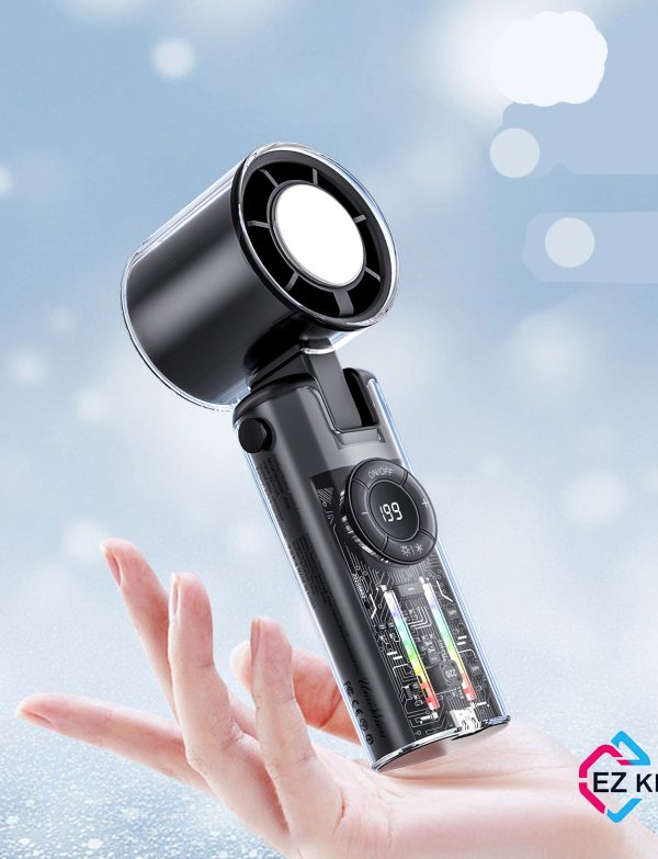 Portable Handheld Fan With Ice Cooler: Rechargeable